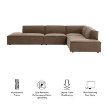 Load image into Gallery viewer, Restore 4-Piece Performance Fabric Upholstered Modular L-Shaped Armless Sectional Sofa by Modway
