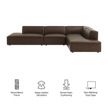 Load image into Gallery viewer, Restore 4-Piece Vegan Leather Modular L-Shaped Armless Sectional Sofa by Modway
