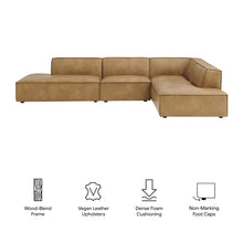 Load image into Gallery viewer, Restore 4-Piece Vegan Leather Modular L-Shaped Armless Sectional Sofa by Modway
