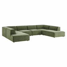 Load image into Gallery viewer, Restore 6-Piece Performance Fabric Upholstered U-Shaped Sectional Sofa by Modway
