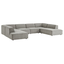 Load image into Gallery viewer, Restore 6-Piece Performance Fabric Upholstered U-Shaped Sectional Sofa by Modway
