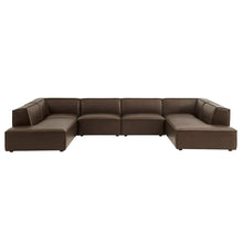 Load image into Gallery viewer, Restore 6-Piece Vegan Leather U-Shaped Armless Sectional Sofa by Modway
