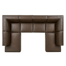 Load image into Gallery viewer, Restore 6-Piece Vegan Leather U-Shaped Armless Sectional Sofa by Modway
