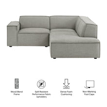 Load image into Gallery viewer, Restore 3-Piece Performance Fabric Upholstered Modular L-Shaped Sectional Sofa by Modway
