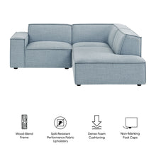 Load image into Gallery viewer, Restore 3-Piece Performance Fabric Upholstered Modular L-Shaped Sectional Sofa by Modway
