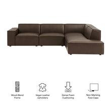 Load image into Gallery viewer, Restore 4-Piece Vegan Leather Modular L-Shaped Sofa by Modway
