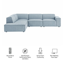Load image into Gallery viewer, Restore 4-Piece Performance Fabric Upholstered Modular L-Shaped Sofa by Modway
