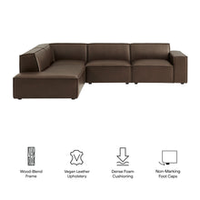 Load image into Gallery viewer, Restore 4-Piece Vegan Leather Modular L-Shaped Sofa by Modway
