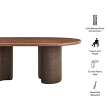 Load image into Gallery viewer, Enric 84 Inch Mango Wood Oval Dining Table by Modway
