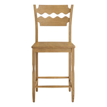 Load image into Gallery viewer, Jax Oak Wood Counter Stool With Wavy Razor Back by Modway
