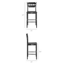 Load image into Gallery viewer, Jax Oak Wood Bar Stool With Wavy Razor Back by Modway
