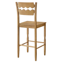 Load image into Gallery viewer, Jax Oak Wood Bar Stool With Wavy Razor Back by Modway
