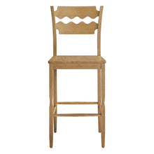 Load image into Gallery viewer, Jax Oak Wood Bar Stool With Wavy Razor Back by Modway
