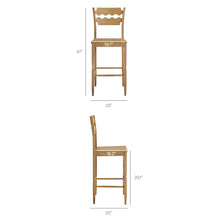 Load image into Gallery viewer, Jax Oak Wood Bar Stool With Wavy Razor Back by Modway
