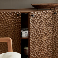 Load image into Gallery viewer, Aven 71.5 Inch Oval Chiseled Wood Sideboard Buffet Cabinet with Hammered Effect by Modway
