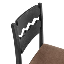 Load image into Gallery viewer, Jax Oak Wood Counter Stool With Wavy Razor Back and Cushion by Modway
