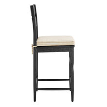 Load image into Gallery viewer, Jax Oak Wood Counter Stool With Wavy Razor Back and Cushion by Modway
