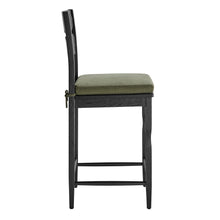 Load image into Gallery viewer, Jax Oak Wood Counter Stool With Wavy Razor Back and Cushion by Modway
