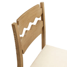 Load image into Gallery viewer, Jax Oak Wood Counter Stool With Wavy Razor Back and Cushion by Modway
