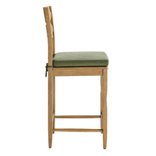 Load image into Gallery viewer, Jax Oak Wood Counter Stool With Wavy Razor Back and Cushion by Modway
