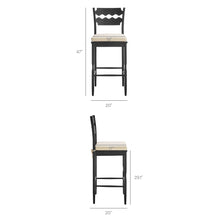 Load image into Gallery viewer, Jax Oak Wood Bar Stool With Wavy Razor Back and Cushion by Modway
