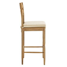 Load image into Gallery viewer, Jax Oak Wood Bar Stool With Wavy Razor Back and Cushion by Modway
