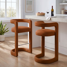 Load image into Gallery viewer, Winslow Performance Velvet Bar Stool Set of 2 by Modway
