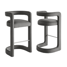 Load image into Gallery viewer, Winslow Performance Velvet Bar Stool Set of 2 by Modway
