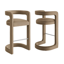 Load image into Gallery viewer, Winslow Performance Velvet Bar Stool Set of 2 by Modway
