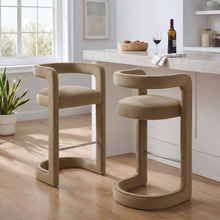 Load image into Gallery viewer, Winslow Performance Velvet Bar Stool Set of 2 by Modway
