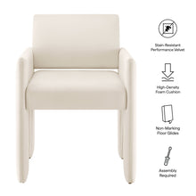 Load image into Gallery viewer, Daven Stain-Resistant Performance Velvet Dining Armchair by Modway
