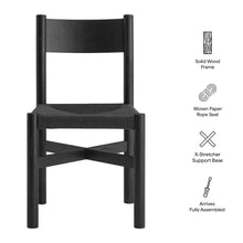 Load image into Gallery viewer, Alvia Oak Wood Dining Side Chair With Woven Seat by Modway
