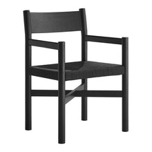 Load image into Gallery viewer, Alvia Oak Wood Dining Armchairs With Woven Seats Set of 2 by Modway
