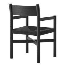 Load image into Gallery viewer, Alvia Oak Wood Dining Armchairs With Woven Seats Set of 2 by Modway
