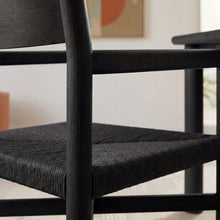 Load image into Gallery viewer, Alvia Oak Wood Dining Armchairs With Woven Seats Set of 2 by Modway
