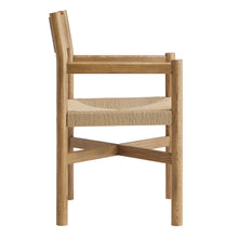 Load image into Gallery viewer, Alvia Oak Wood Dining Armchairs With Woven Seats Set of 2 by Modway
