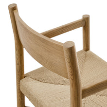 Load image into Gallery viewer, Alvia Oak Wood Dining Armchairs With Woven Seats Set of 2 by Modway
