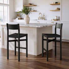 Load image into Gallery viewer, Alvia Oak Wood Bar Stools With Woven Seats Set of 2 by Modway
