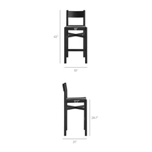 Load image into Gallery viewer, Alvia Oak Wood Bar Stools With Woven Seats Set of 2 by Modway
