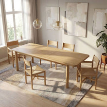 Load image into Gallery viewer, Alvia 86"-105" Extendable Rectangular Oak Wood Dining Table by Modway
