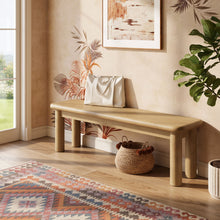 Load image into Gallery viewer, Alvia 58" Oak Wood Bench by Modway
