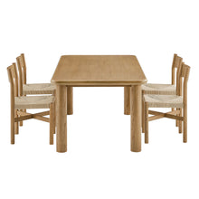 Load image into Gallery viewer, Alvia 5-Piece Oak Wood Dining Table and Chairs Set by Modway
