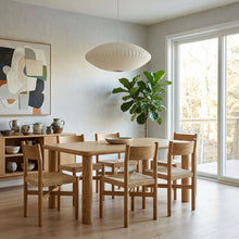 Load image into Gallery viewer, Alvia 7-Piece Oak Wood Dining Table and Chairs Set by Modway
