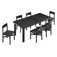 Load image into Gallery viewer, Alvia 7-Piece Oak Wood Extendable Dining Table and Chairs Set by Modway
