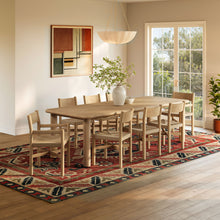 Load image into Gallery viewer, Alvia 9-Piece Oak Wood Extendable Dining Table and Chairs Set by Modway

