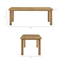 Load image into Gallery viewer, Alvia 9-Piece Oak Wood Extendable Dining Table and Chairs Set by Modway
