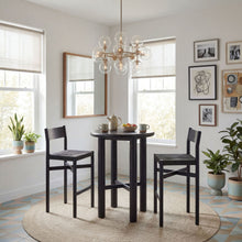Load image into Gallery viewer, Alvia 3-Piece Round Oak Wood Bar Table With Bar Stools Set by Modway

