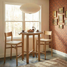 Load image into Gallery viewer, Alvia 3-Piece Round Oak Wood Bar Table With Bar Stools Set by Modway
