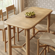 Load image into Gallery viewer, Alvia 5-Piece Rectangular Oak Wood Bar Table With Bar Stools Set by Modway
