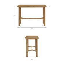 Load image into Gallery viewer, Alvia 5-Piece Rectangular Oak Wood Bar Table With Bar Stools Set by Modway
